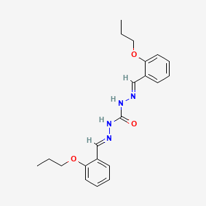 molecular formula C21H26N4O3 B3840649 N'',N'''-bis(2-propoxybenzylidene)carbonohydrazide 