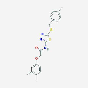 2-(3,4-dimethylphenoxy)-N-{5-[(4-methylbenzyl)sulfanyl]-1,3,4-thiadiazol-2-yl}acetamide