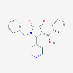 molecular formula C23H18N2O3 B384066 4-benzoyl-1-benzyl-3-hydroxy-5-(4-pyridinyl)-1,5-dihydro-2H-pyrrol-2-one 