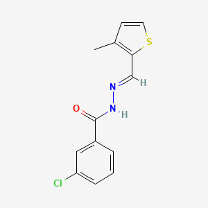 molecular formula C13H11ClN2OS B3840672 3-chloro-N'-[(3-methyl-2-thienyl)methylene]benzohydrazide 