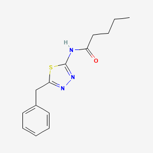 molecular formula C14H17N3OS B3840688 N-(5-benzyl-1,3,4-thiadiazol-2-yl)pentanamide 