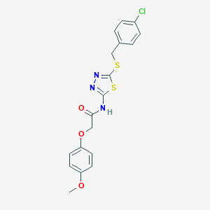 N-{5-[(4-chlorobenzyl)sulfanyl]-1,3,4-thiadiazol-2-yl}-2-(4-methoxyphenoxy)acetamide