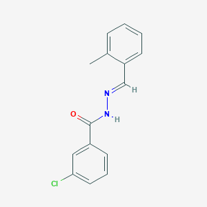 molecular formula C15H13ClN2O B3840708 3-chloro-N'-(2-methylbenzylidene)benzohydrazide 