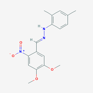 molecular formula C17H19N3O4 B3840712 4,5-dimethoxy-2-nitrobenzaldehyde (2,4-dimethylphenyl)hydrazone 