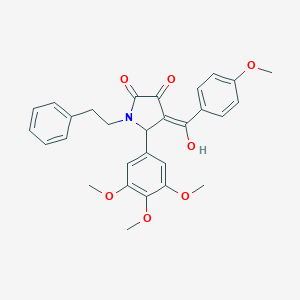 3-hydroxy-4-(4-methoxybenzoyl)-1-(2-phenylethyl)-5-(3,4,5-trimethoxyphenyl)-1,5-dihydro-2H-pyrrol-2-one