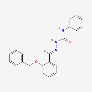 molecular formula C21H19N3O2 B3840725 2-(benzyloxy)benzaldehyde N-phenylsemicarbazone 