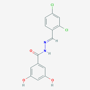 molecular formula C14H10Cl2N2O3 B3840738 N'-(2,4-dichlorobenzylidene)-3,5-dihydroxybenzohydrazide 