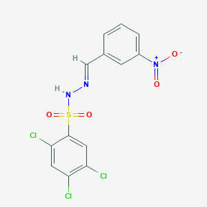 molecular formula C13H8Cl3N3O4S B3840750 2,4,5-trichloro-N'-(3-nitrobenzylidene)benzenesulfonohydrazide 
