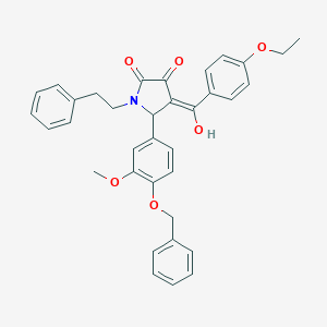 5-[4-(benzyloxy)-3-methoxyphenyl]-4-(4-ethoxybenzoyl)-3-hydroxy-1-(2-phenylethyl)-1,5-dihydro-2H-pyrrol-2-one