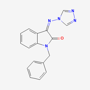 molecular formula C17H13N5O B3840819 1-benzyl-3-(4H-1,2,4-triazol-4-ylimino)-1,3-dihydro-2H-indol-2-one 