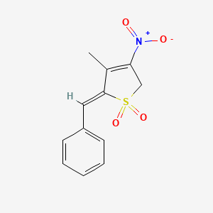 molecular formula C12H11NO4S B3840829 2-benzylidene-3-methyl-4-nitro-2,5-dihydrothiophene 1,1-dioxide 