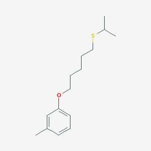 molecular formula C15H24OS B3840835 1-{[5-(isopropylthio)pentyl]oxy}-3-methylbenzene 