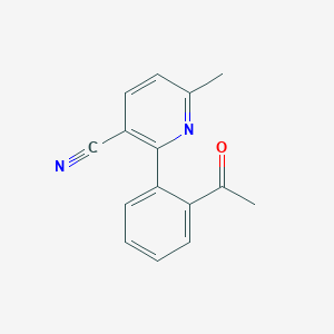 molecular formula C15H12N2O B3840843 2-(2-acetylphenyl)-6-methylnicotinonitrile 