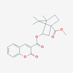 4-(methoxycarbonyl)-1,7,7-trimethylbicyclo[2.2.1]hept-2-yl 2-oxo-2H-chromene-3-carboxylate