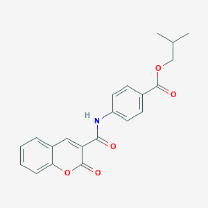 molecular formula C21H19NO5 B384088 isobutyl 4-(2-oxo-2H-chromene-3-carboxamido)benzoate CAS No. 616214-79-0