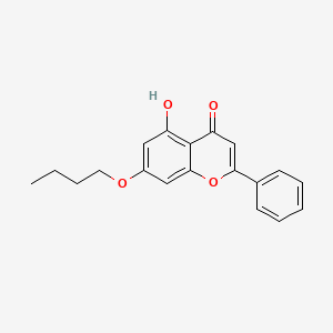 molecular formula C19H18O4 B3840883 7-butoxy-5-hydroxy-2-phenyl-4H-chromen-4-one CAS No. 95937-44-3