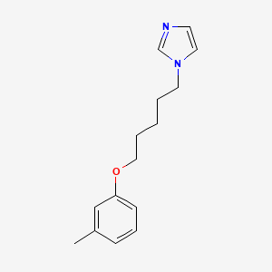 molecular formula C15H20N2O B3840887 1-[5-(3-methylphenoxy)pentyl]-1H-imidazole CAS No. 5322-79-2
