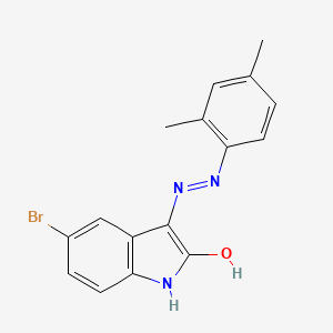 5-bromo-1H-indole-2,3-dione 3-[(2,4-dimethylphenyl)hydrazone]