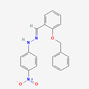 molecular formula C20H17N3O3 B3840898 2-(benzyloxy)benzaldehyde (4-nitrophenyl)hydrazone 