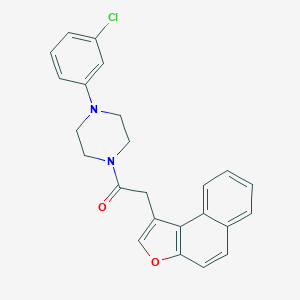 1-(3-Chlorophenyl)-4-(naphtho[2,1-b]furan-1-ylacetyl)piperazine