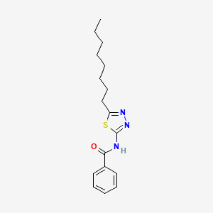 molecular formula C17H23N3OS B3840923 N-(5-octyl-1,3,4-thiadiazol-2-yl)benzamide 