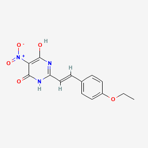 molecular formula C14H13N3O5 B3840927 2-[2-(4-ethoxyphenyl)vinyl]-6-hydroxy-5-nitro-4(3H)-pyrimidinone 