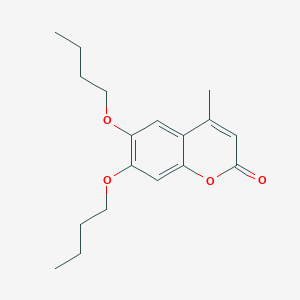 molecular formula C18H24O4 B3840932 6,7-dibutoxy-4-methyl-2H-chromen-2-one 