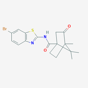 N-(6-bromo-1,3-benzothiazol-2-yl)-4,7,7-trimethyl-3-oxobicyclo[2.2.1]heptane-1-carboxamide