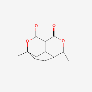 molecular formula C13H18O4 B3840991 1,7,7-trimethyl-2,6-dioxatricyclo[6.2.2.0~4,9~]dodecane-3,5-dione CAS No. 93354-31-5