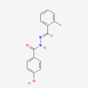 molecular formula C15H14N2O2 B3840997 4-hydroxy-N'-(2-methylbenzylidene)benzohydrazide 