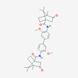 N-[2-Methoxy-4-[3-methoxy-4-[(4,7,7-trimethyl-3-oxobicyclo[2.2.1]heptane-1-carbonyl)amino]phenyl]phenyl]-4,7,7-trimethyl-3-oxobicyclo[2.2.1]heptane-1-carboxamide