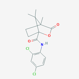 molecular formula C16H17Cl2NO3 B384103 N-(2,4-dichlorophenyl)-4,7,7-trimethyl-3-oxo-2-oxabicyclo[2.2.1]heptane-1-carboxamide CAS No. 585552-53-0
