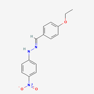 molecular formula C15H15N3O3 B3841065 4-ethoxybenzaldehyde (4-nitrophenyl)hydrazone 