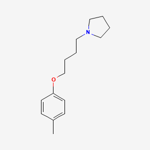 molecular formula C15H23NO B3841072 1-[4-(4-methylphenoxy)butyl]pyrrolidine 
