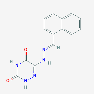 molecular formula C14H11N5O2 B3841090 1-naphthaldehyde (3,5-dioxo-2,3,4,5-tetrahydro-1,2,4-triazin-6-yl)hydrazone 