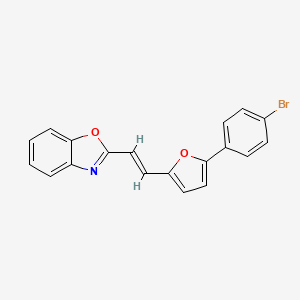 molecular formula C19H12BrNO2 B3841092 2-{2-[5-(4-bromophenyl)-2-furyl]vinyl}-1,3-benzoxazole 