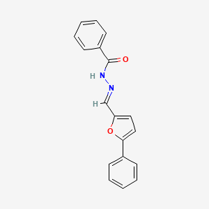 molecular formula C18H14N2O2 B3841098 N'-[(5-phenyl-2-furyl)methylene]benzohydrazide 