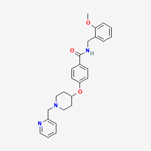 molecular formula C26H29N3O3 B3841099 N-(2-methoxybenzyl)-4-{[1-(2-pyridinylmethyl)-4-piperidinyl]oxy}benzamide 