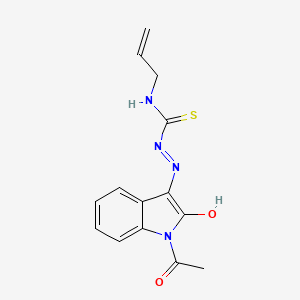 molecular formula C14H14N4O2S B3841131 1-acetyl-1H-indole-2,3-dione 3-(N-allylthiosemicarbazone) 