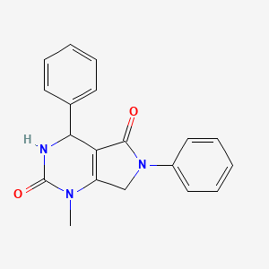 molecular formula C19H17N3O2 B3841189 1-methyl-4,6-diphenyl-3,4,6,7-tetrahydro-1H-pyrrolo[3,4-d]pyrimidine-2,5-dione 