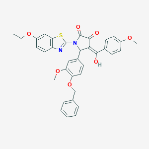 5-[4-(benzyloxy)-3-methoxyphenyl]-1-(6-ethoxy-1,3-benzothiazol-2-yl)-3-hydroxy-4-(4-methoxybenzoyl)-1,5-dihydro-2H-pyrrol-2-one