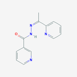molecular formula C13H12N4O B3841204 N'-[1-(2-pyridinyl)ethylidene]nicotinohydrazide 