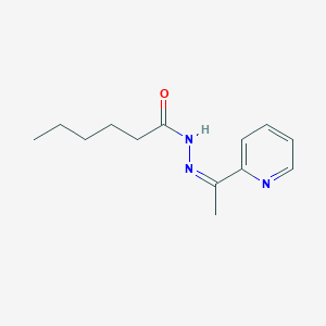 molecular formula C13H19N3O B3841216 N'-[1-(2-pyridinyl)ethylidene]hexanohydrazide 