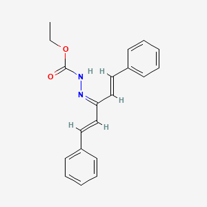 molecular formula C20H20N2O2 B3841234 ethyl 2-[3-phenyl-1-(2-phenylvinyl)-2-propen-1-ylidene]hydrazinecarboxylate 