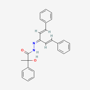 molecular formula C26H24N2O2 B3841235 2-hydroxy-2-phenyl-N'-[3-phenyl-1-(2-phenylvinyl)-2-propen-1-ylidene]propanohydrazide 