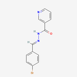 molecular formula C13H10BrN3O B3841244 N'-(4-bromobenzylidene)nicotinohydrazide 