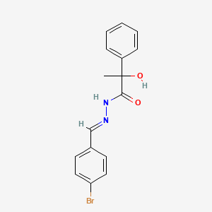 molecular formula C16H15BrN2O2 B3841248 N'-(4-bromobenzylidene)-2-hydroxy-2-phenylpropanohydrazide 