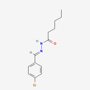 molecular formula C13H17BrN2O B3841250 N'-(4-bromobenzylidene)hexanohydrazide 