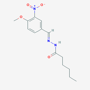 N'-(4-methoxy-3-nitrobenzylidene)hexanohydrazide