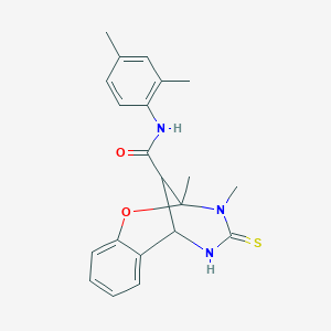 molecular formula C21H23N3O2S B384127 N-(2,4-dimethylphenyl)-9,10-dimethyl-11-thioxo-8-oxa-10,12-diazatricyclo[7.3.1.0~2,7~]trideca-2,4,6-triene-13-carboxamide 